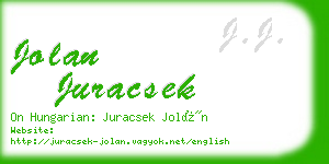 jolan juracsek business card